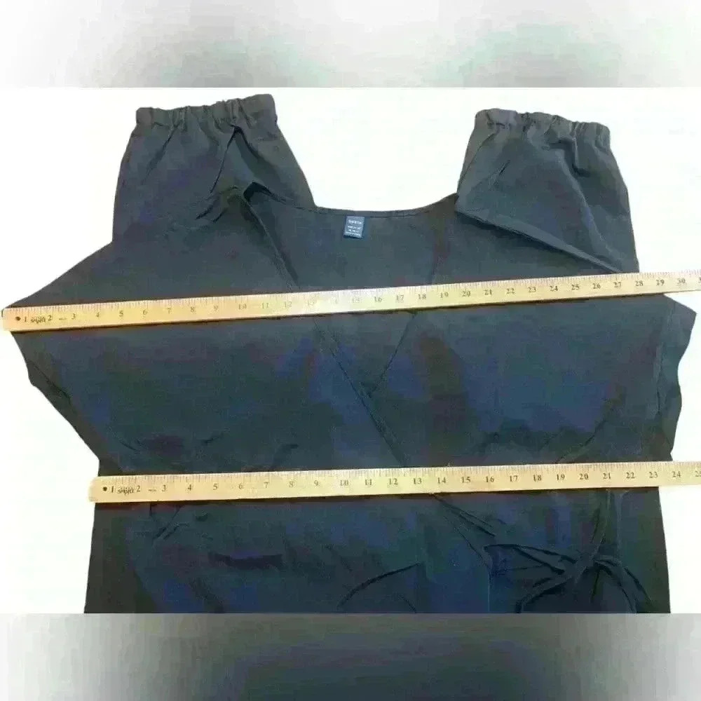 SHEIN LUNE Women Plain Casual Short Sleeve Black Wrap Jumpsuit. Size XL 12 NWT - Picture 8 of 16